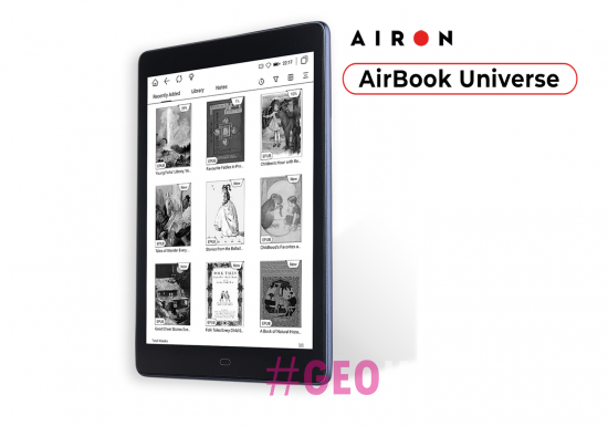 Airon AirBook Universe e-reader on Android